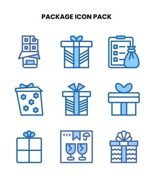 Package Two Colour UI Icons Pack Stockillustratie