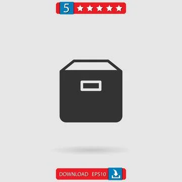 Package vector icon Illustrazione stock