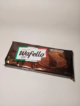 A package of Wafello Choco Blast wafer isolated over white Fotos de archivo