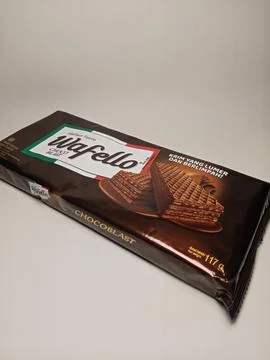 A package of Wafello Choco Blast wafer isolated over white Stock Photos
