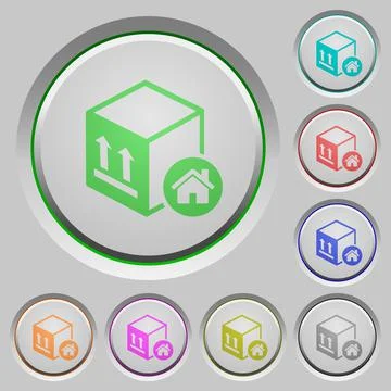 Package warehouse push buttons Stock Illustration