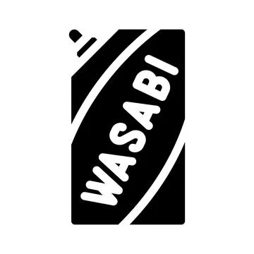 Package wasabi glyph icon vector illustration Stock Illustration