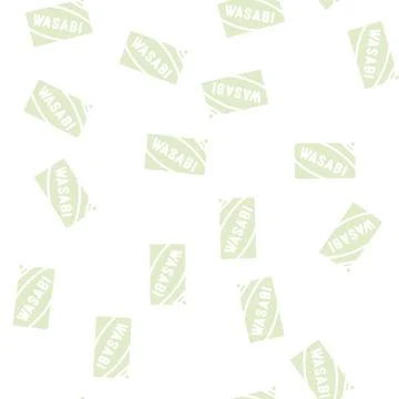 Package wasabi glyph vector seamless pattern Illustrazione stock
