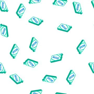 Package wasabi isometric icon seamless pattern 스톡 일러스트