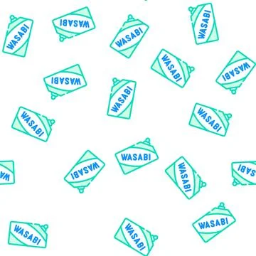 Package wasabi vector seamless pattern Stock Illustration