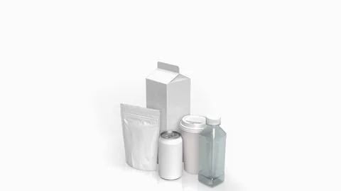 The package on white background for eco concept 3d rendering Stock Illustration