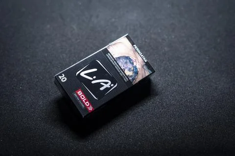 Packaged cigarettes. Cigarette LA Bold on isolated background Stock Photos