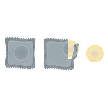 Packaged condom Stock Illustration