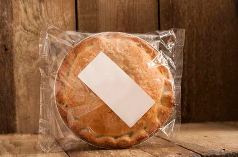 Packaged Cooked Pie Stock Photos