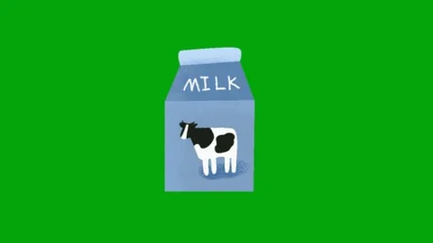Packaged Cow Milk Animation Loop Видео 340463528