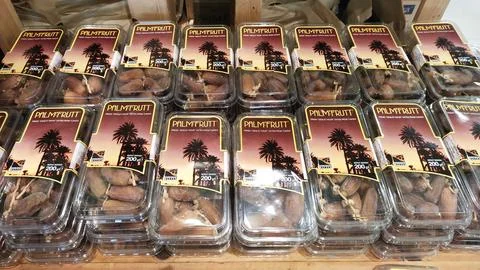 Packaged date palm Stock Photos