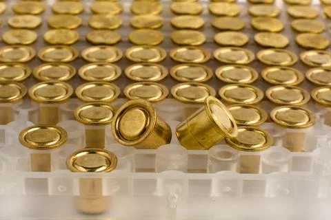 Packaged hunting primers Stock Photos