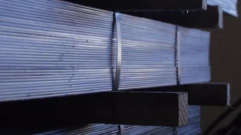 Packaged metal in the factory Video stock 74774022