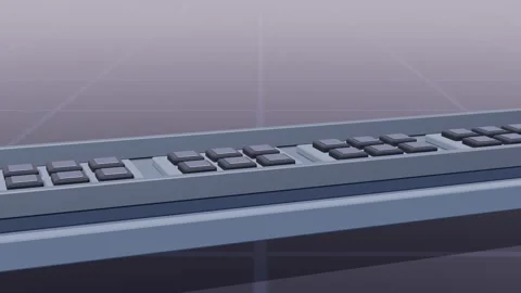 Packaged semiconductor chips in trays on factory conveyor loop 3D animation Stock Footage 341174201