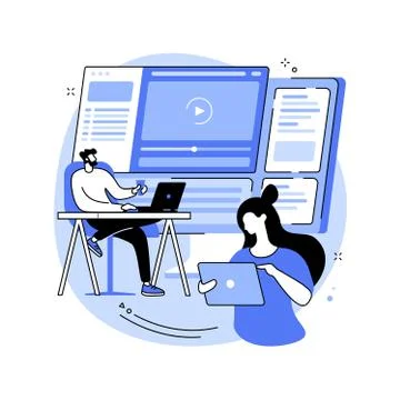 Packaged software abstract concept vector illustration. Stock Illustration