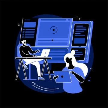 Packaged software abstract concept vector illustration. Stock Illustration