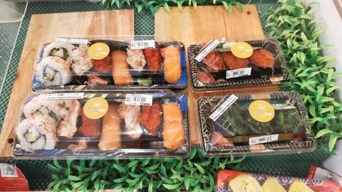 Packaged Sushi Stock Photos