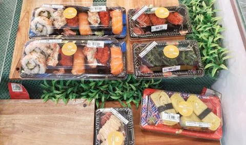 Packaged Sushi Stock Photos