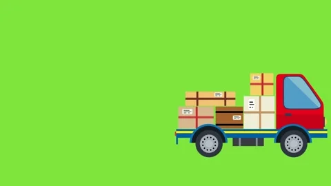 Packages and boxes loaded onto a truck to deliver, online shopping. Logisti.. Stock Footage 237147614