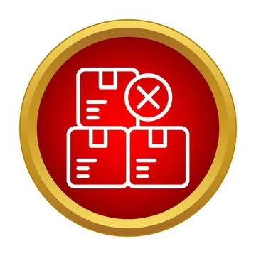 Packages being rejected, canceled, returned from shipping delivery Illustrazione stock
