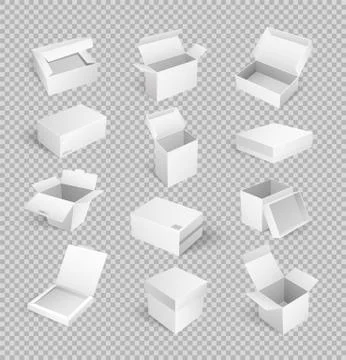 Packages Boxes Opened Top Isolated Icon Vector イラスト素材