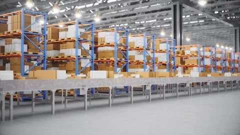 Packages delivery, parcels transportation system concept, cardboard boxes on 스톡 일러스트