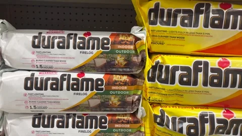 Packages of Duraflame firelogs Stock-Footage 252698386