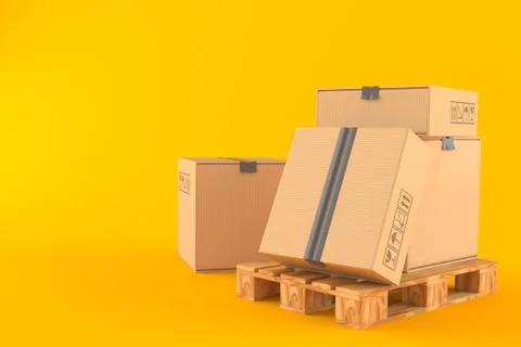 Packages on palette Stock Illustration