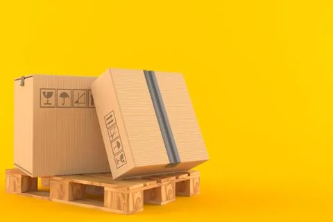 Packages on palette Stock Illustration