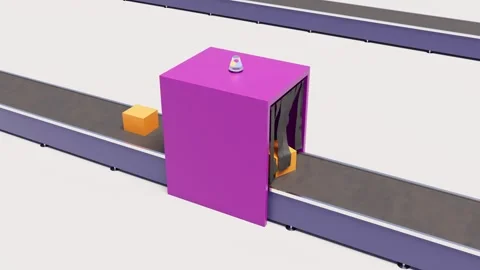 Packages parcel delivery conveyor serves transportation system concept 動画素材 300897539