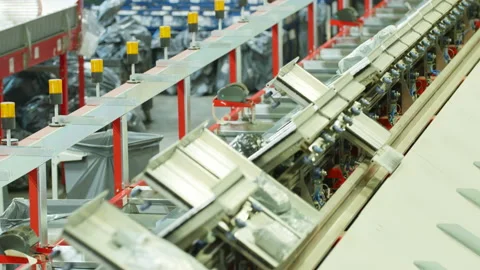 Packages Sorting in Cargo Transfer Facility Video stock 195237910