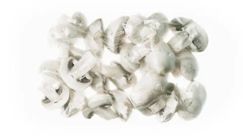 Packaging and Freezing Champignon Pieces 4K Stock Footage 328106969