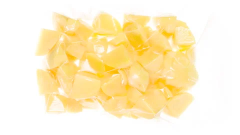 Packaging and Freezing Peeled Potatoes 4K Stock Footage 328015414