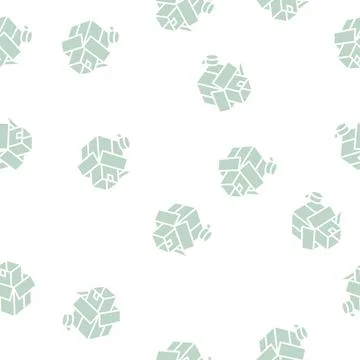 Packaging and wrapping parcel glyph seamless pattern Stock Illustration
