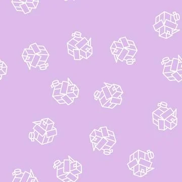 Packaging and wrapping parcel line seamless pattern Stock Illustration