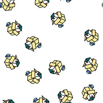 Packaging and wrapping parcel vector seamless pattern Stock Illustration