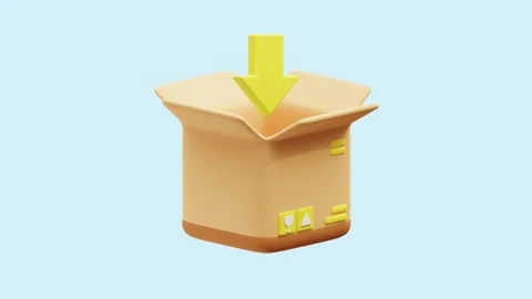 Packaging animated 3d icon. Stock Footage 289454263