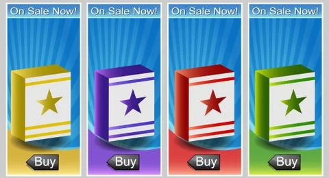 Packaging banner set Stock Illustration