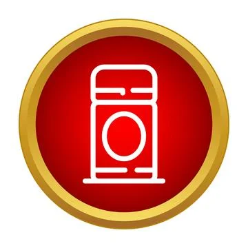 Packaging bottle icon representing product container design Stock Illustration
