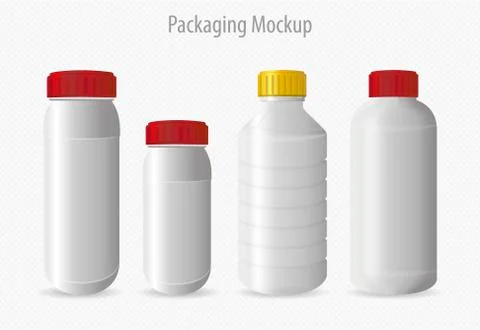 Packaging bottle plastic container mockup Stockillustratie