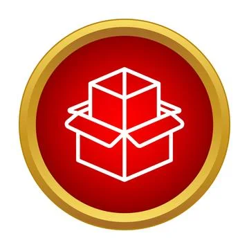 Packaging box for delivery and shipping icon Stock Illustration