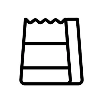 The packaging box disposable vector icon. Isolated contour symbol illustration 스톡 일러스트