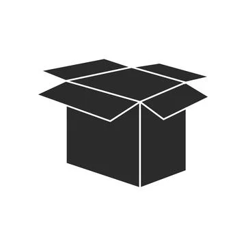 Packaging Box Icon Vector Logo Template Illustrazione stock