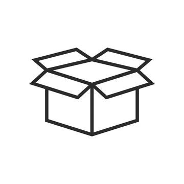 Packaging Box Icon Vector Logo Template Stock Illustration