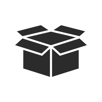 Packaging Box Icon Vector Logo Template Illustrazione stock