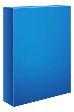 Packaging box mockup. Blue laundry powder detergent paper package Stock Illustration