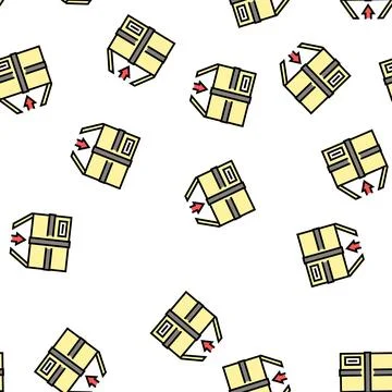Packaging in box vector seamless pattern Stock Illustration