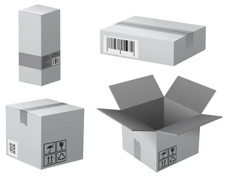 Packaging Boxes Stock Illustration