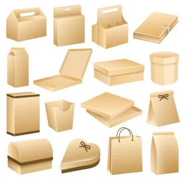 Packaging Boxes, Product Containers, Business Stock-Illustration