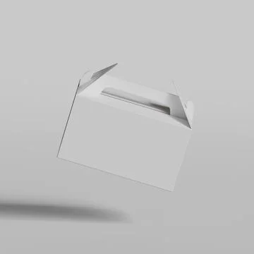 Packaging boxes white color of cardboard isolated on gray background for moc Stock Illustration